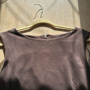 Banana republic brown suede midi dress in size xs